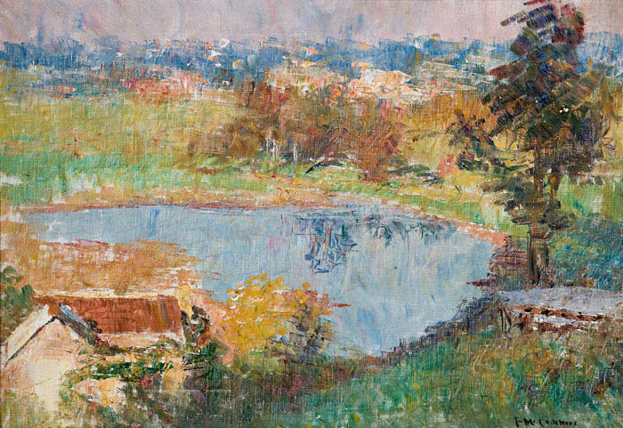 Frederick Mccubbin Colour Note at South Yarra  by Frederick McCubbin